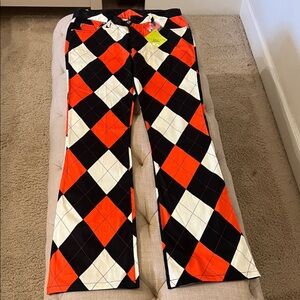 NWT: LOUDMOUTH- Argyle Patterned Pants - Women’s Size 4